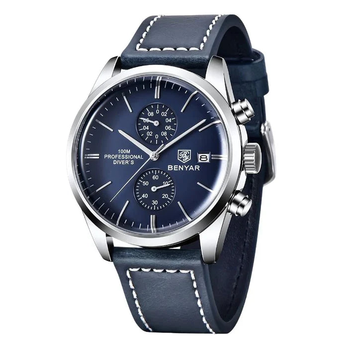 Montre Homme Vanguard Élégant avec Bracelet en Cuir